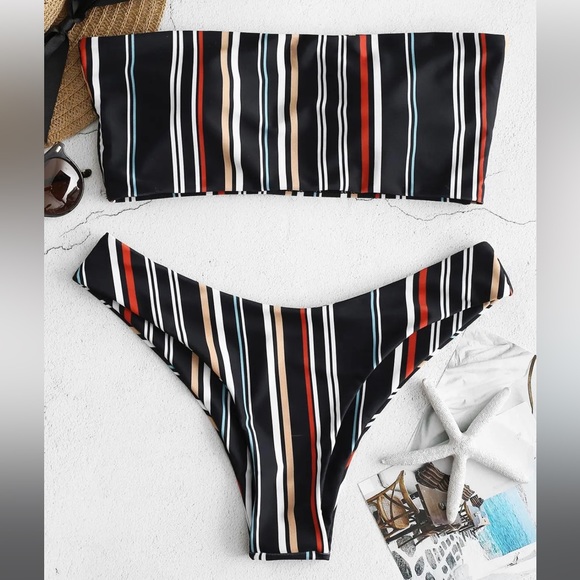 ZAFUL tube bikini. Work twice, perfect condition. Cheeky bottom. No padding - Picture 3 of 5